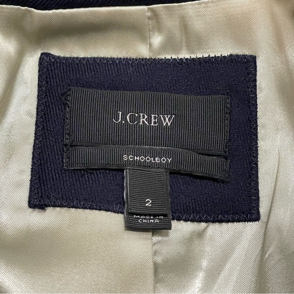 J.Crew Women's Schoolboy Blazer Navy Blue Wool Gold Buttons size 2 - Picture 6 of 9